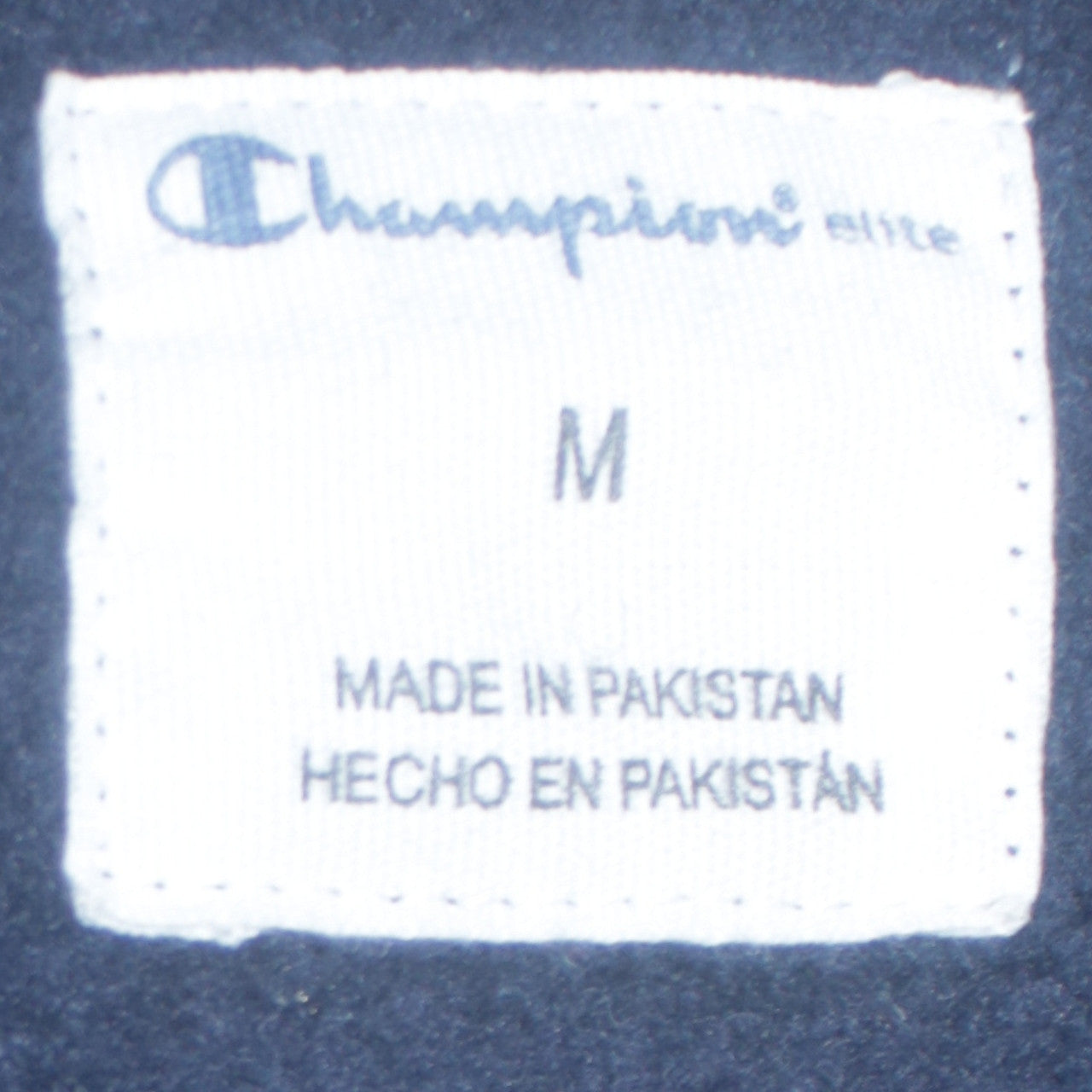 Champion Men Blue Pullover Sweatshirt Medium Crew Neck Logo