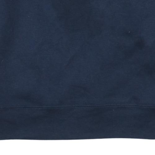 Champion Men Blue Pullover Sweatshirt Medium Crew Neck Logo