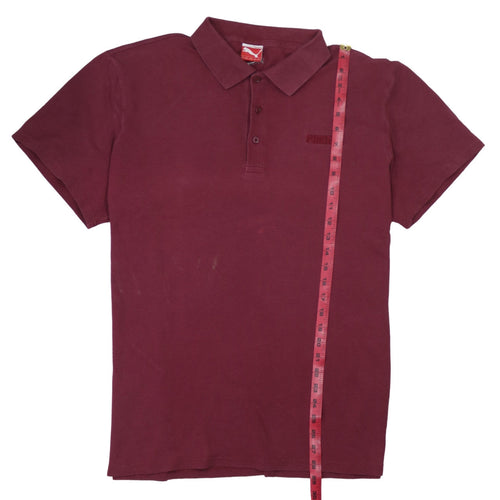 Puma Men's Maroon Cotton Short Sleeve Polo Shirt XXL