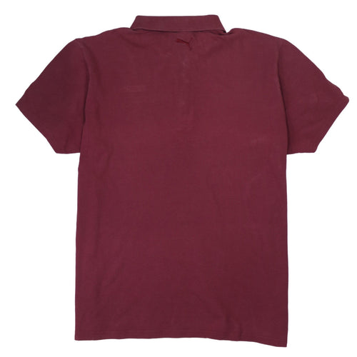 Puma Men's Maroon Cotton Short Sleeve Polo Shirt XXL