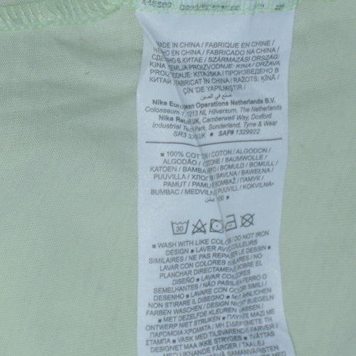 Nike Men's Light Green XS Crew Neck Cotton T-Shirt
