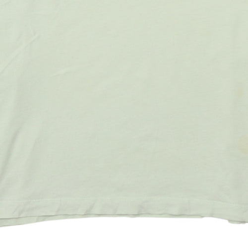 Nike Men's Light Green XS Crew Neck Cotton T-Shirt