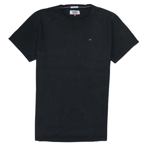 Tommy Jeans Men's Black XS Regular Fit Cotton Crew Neck T-Shirt