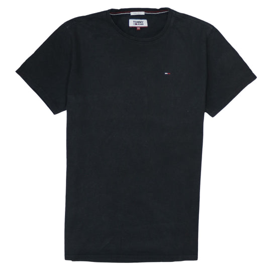 Tommy Jeans Men's Black XS Regular Fit Cotton Crew Neck T-Shirt