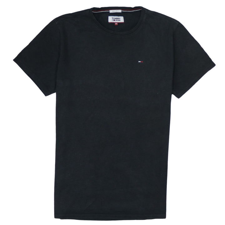 Tommy Jeans Men's Black XS Regular Fit Cotton Crew Neck T-Shirt