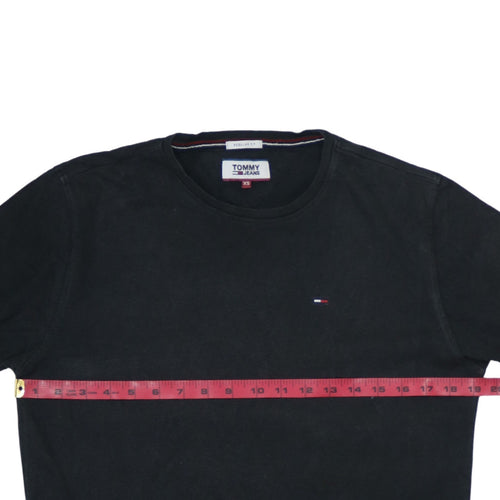 Tommy Jeans Men's Black XS Regular Fit Cotton Crew Neck T-Shirt