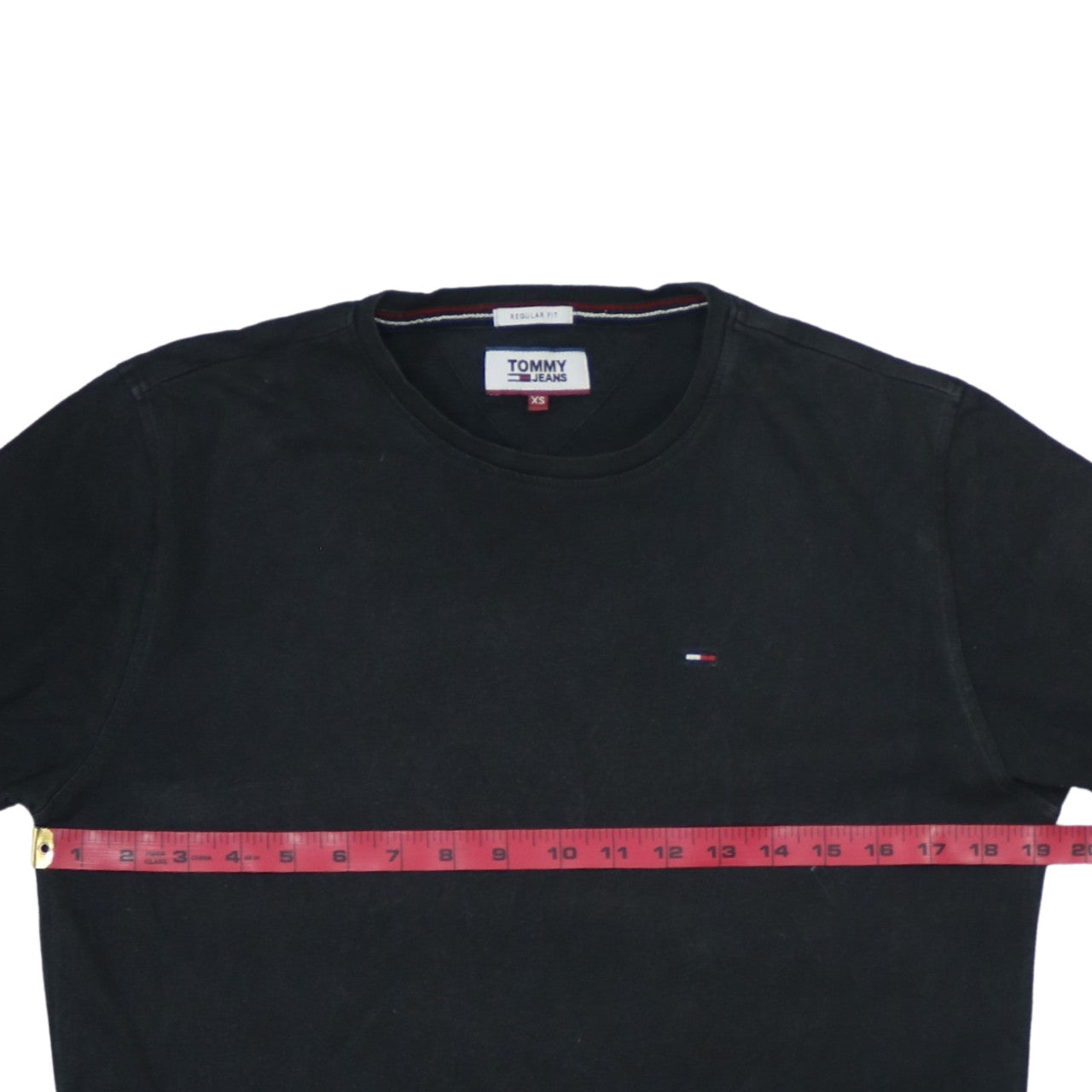 Tommy Jeans Men's Black XS Regular Fit Cotton Crew Neck T-Shirt