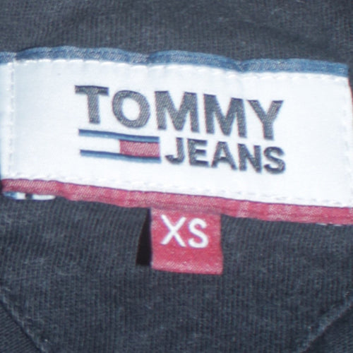 Tommy Jeans Men's Black XS Regular Fit Cotton Crew Neck T-Shirt