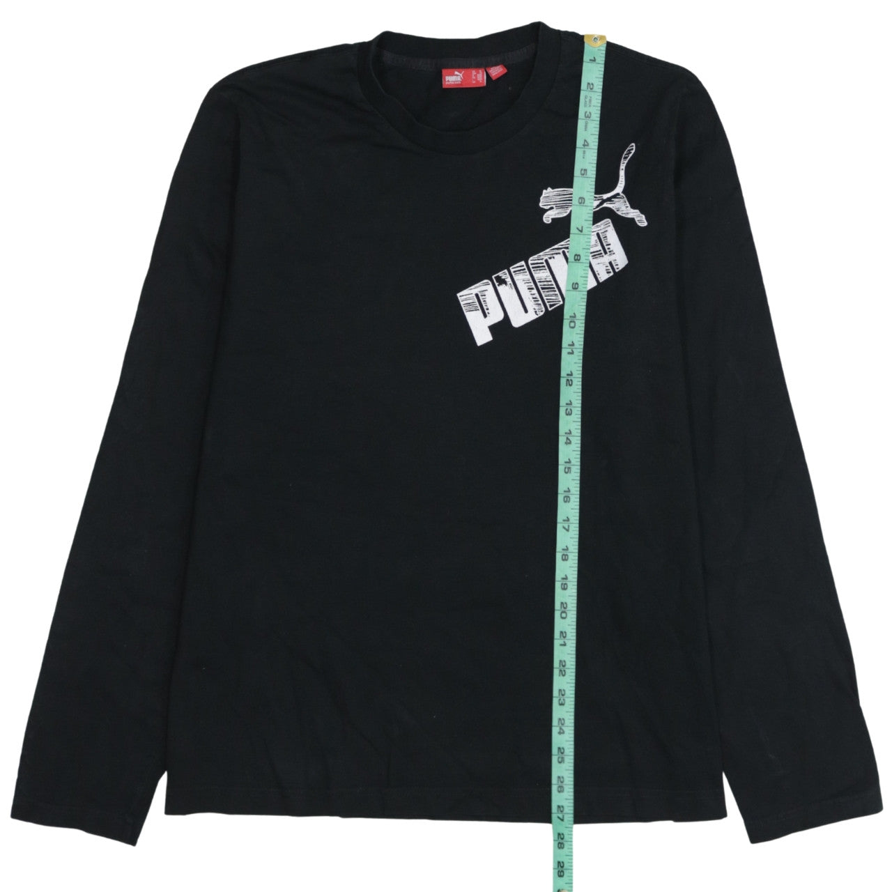 Puma Men's Black Long Sleeve Graphic Logo T-Shirt XL