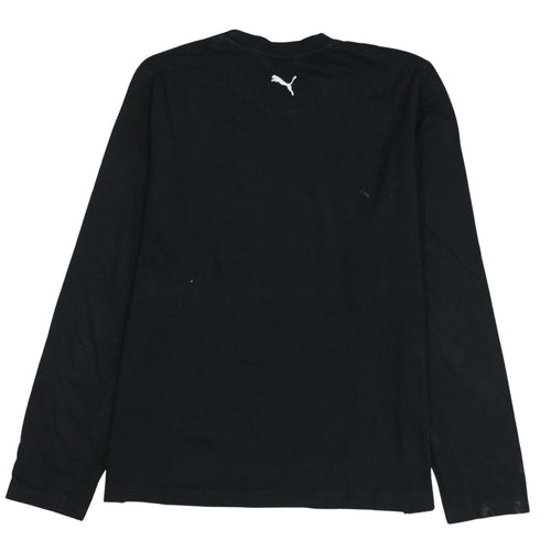 Puma Men's Black Long Sleeve Graphic Logo T-Shirt XL