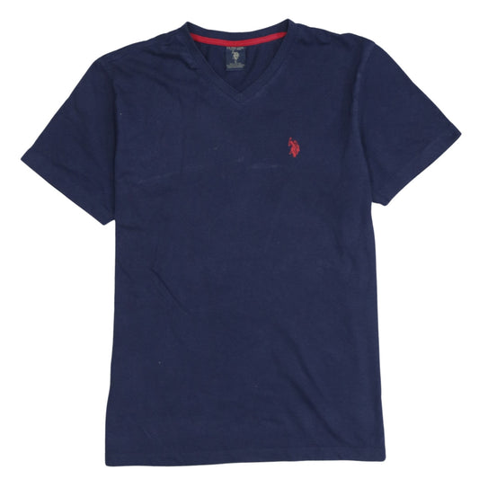 U.S. Polo Assn. Men's Blue Cotton V-Neck Short Sleeve T-Shirt S