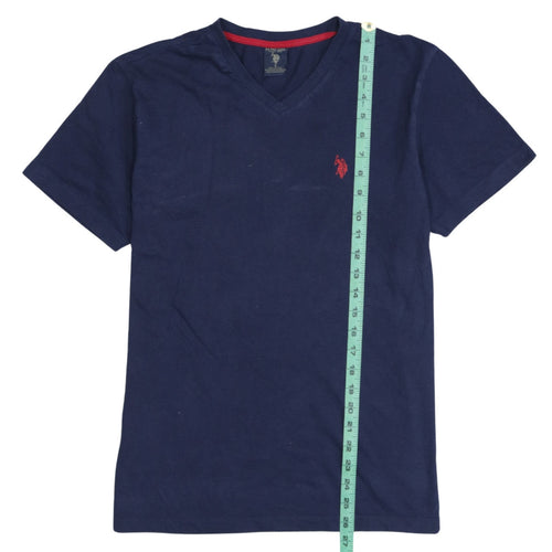 U.S. Polo Assn. Men's Blue Cotton V-Neck Short Sleeve T-Shirt S