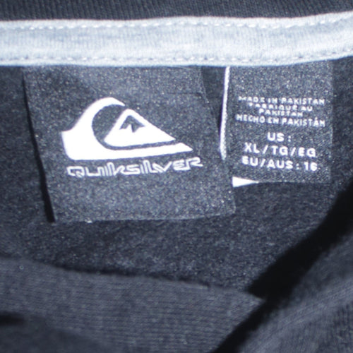 Quiksilver Men's Black XL Pullover Hoodie with Logo