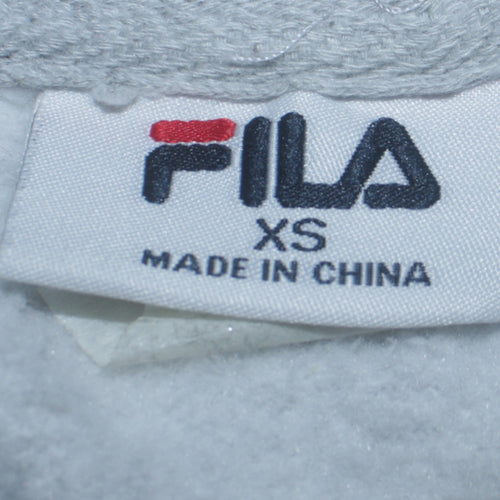 Fila Mens Grey XS Pullover Sweatshirt Crew Neck Logo Print