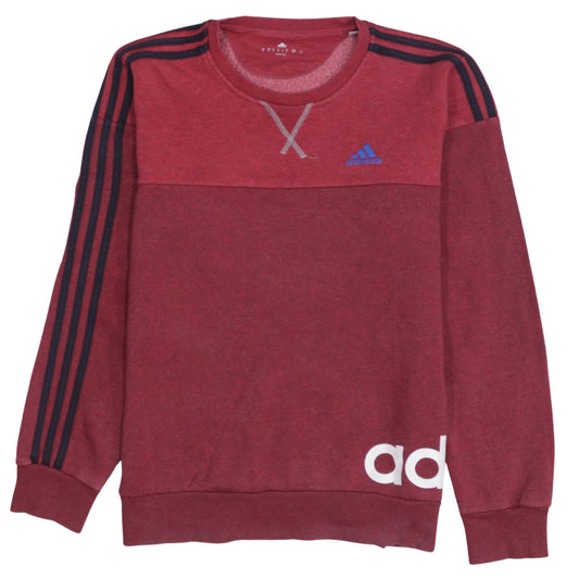 Adidas Men’s Red Crew Neck Sweatshirt S Sports Pullover