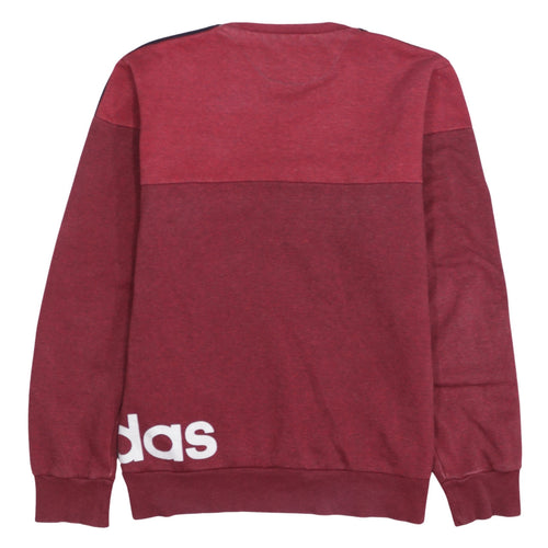 Adidas Men’s Red Crew Neck Sweatshirt S Sports Pullover