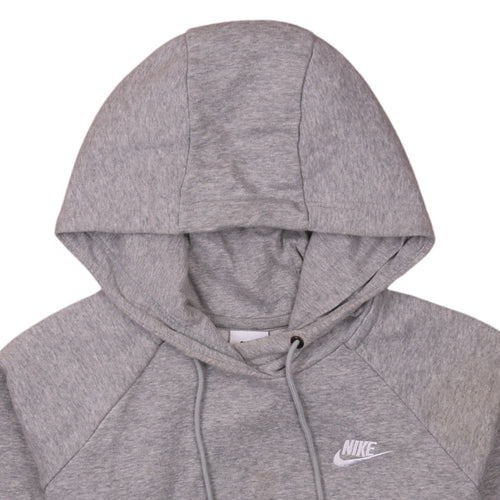 Nike Men's Grey Pullover Hoodie M Regular Fit Fleece Sweatshirt