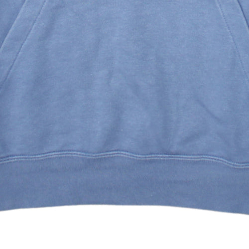 Nike Men's Blue XS Pullover Hoodie with Logo and Drawstring