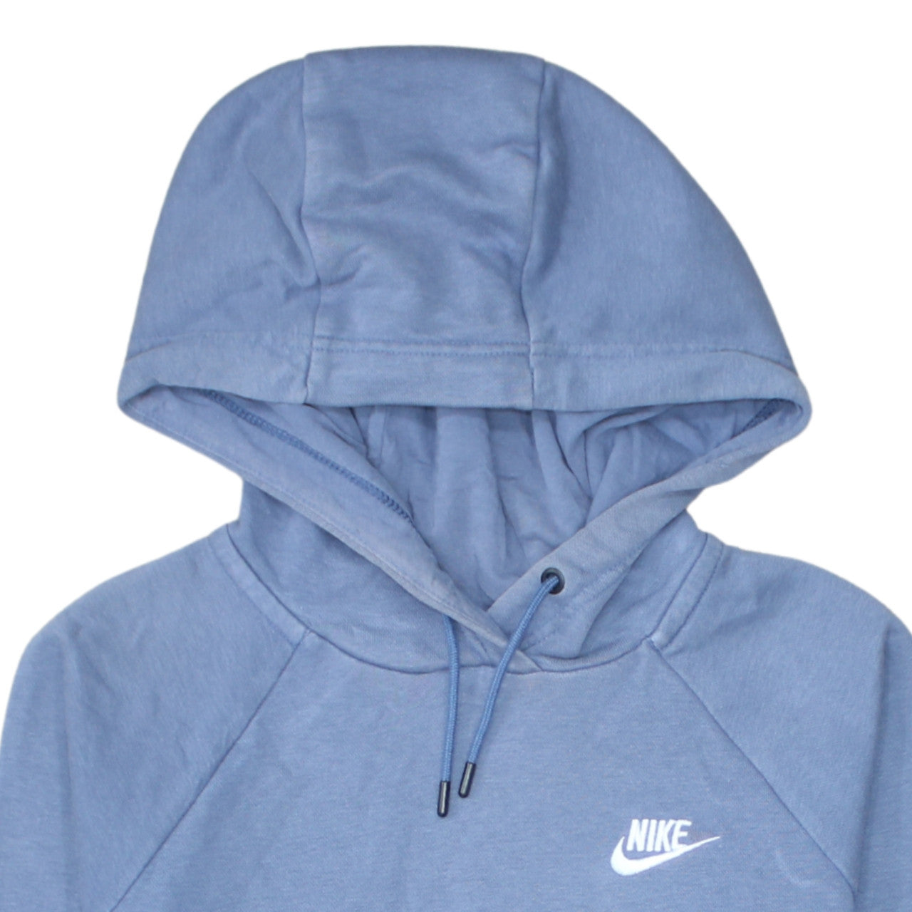 Nike Men's Blue XS Pullover Hoodie with Logo and Drawstring