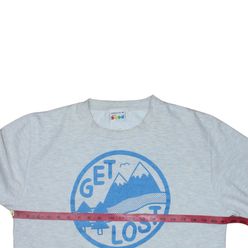 hello DODO Men's Grey 'Get Lost' Pullover Sweatshirt M