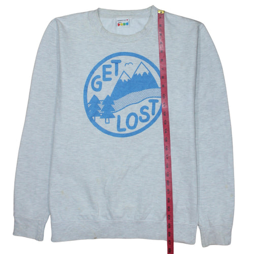 hello DODO Men's Grey 'Get Lost' Pullover Sweatshirt M