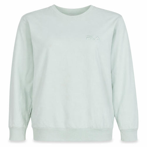FILA Women's Mint Green Crew Neck Sweatshirt Size L Cotton Casual