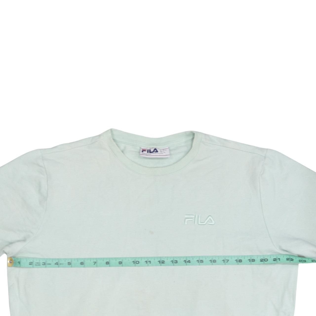 FILA Women's Mint Green Crew Neck Sweatshirt Size L Cotton Casual