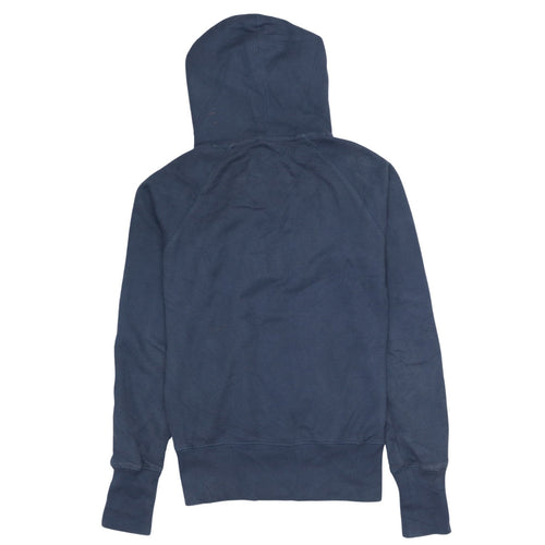 Nike Mens Blue Pullover Hoodie Small Fleece Logo Sportswear