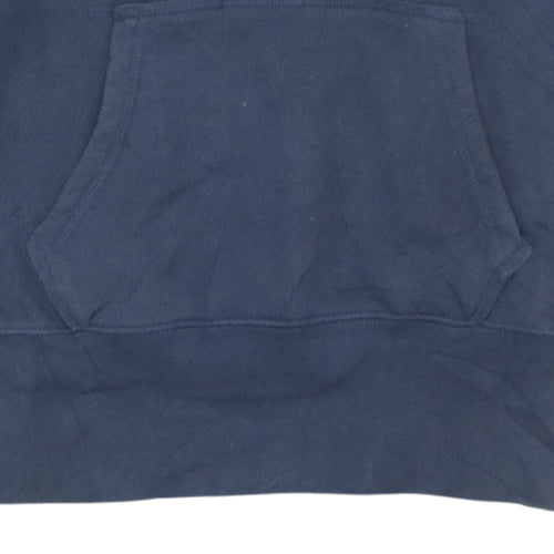 Nike Mens Blue Pullover Hoodie Small Fleece Logo Sportswear
