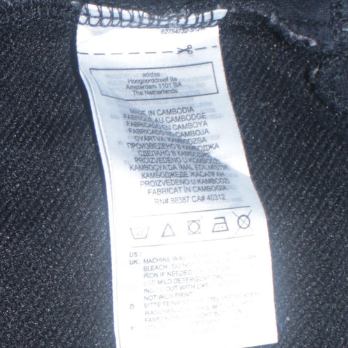 Adidas Women's Black Pullover Hoodie Small 8-10 Logo Print
