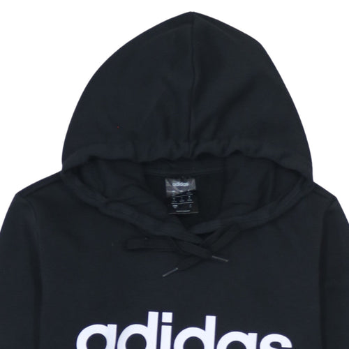 Adidas Women's Black Pullover Hoodie Small 8-10 Logo Print