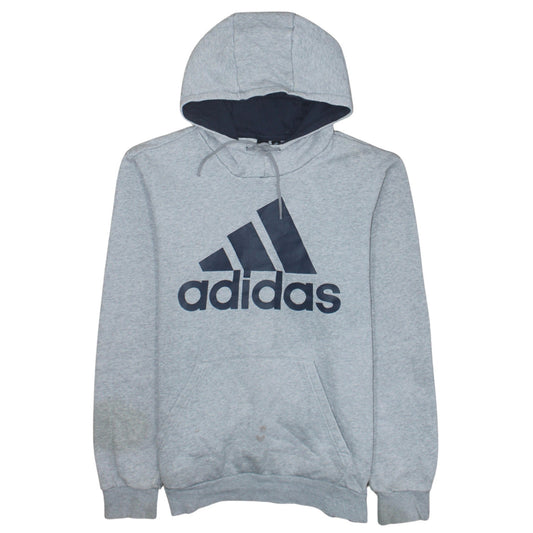 Adidas Mens Grey XL Pullover Hoodie Fleece Sports Sweatshirt
