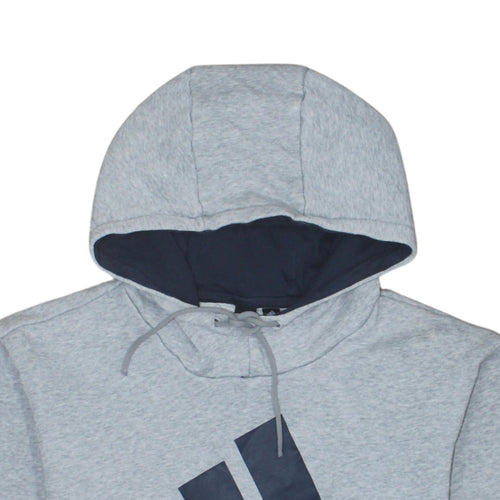 Adidas Mens Grey XL Pullover Hoodie Fleece Sports Sweatshirt