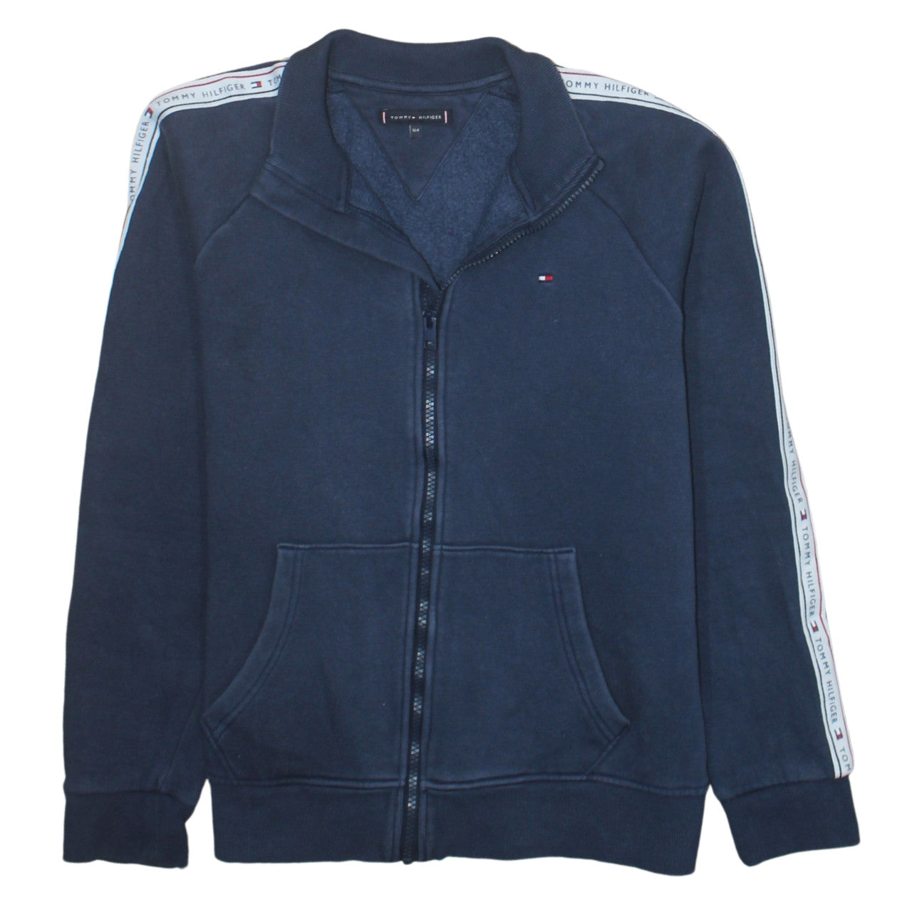 Tommy Hilfiger Boys Blue Track Jacket Size 164 Zip-Up Fleece Full Zip