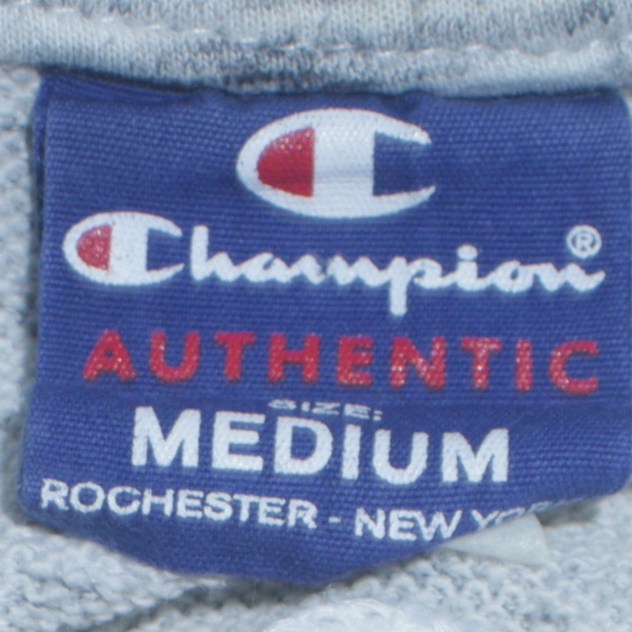 Champion Womens Grey Hoodie Medium Pullover Cotton Blend Logo Sweatshirt
