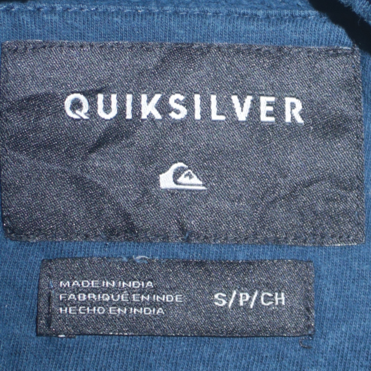 Quiksilver Men’s Blue Pullover Hoodie Small Regular Fit Surf Style