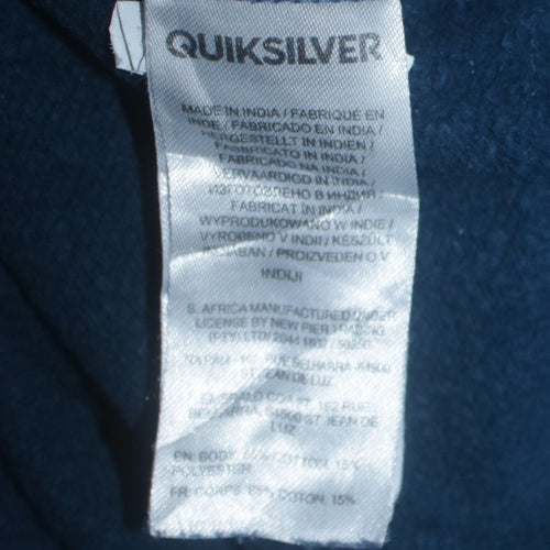 Quiksilver Men’s Blue Pullover Hoodie Small Regular Fit Surf Style