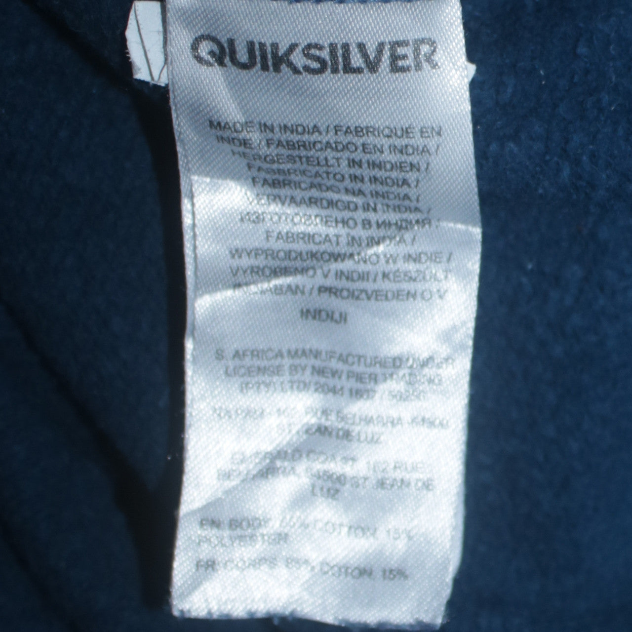 Quiksilver Men’s Blue Pullover Hoodie Small Regular Fit Surf Style