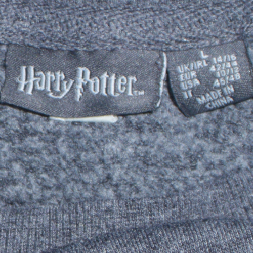 Harry Potter Unisex Adults Grey Sweatshirt L Crew Neck Graphic Print