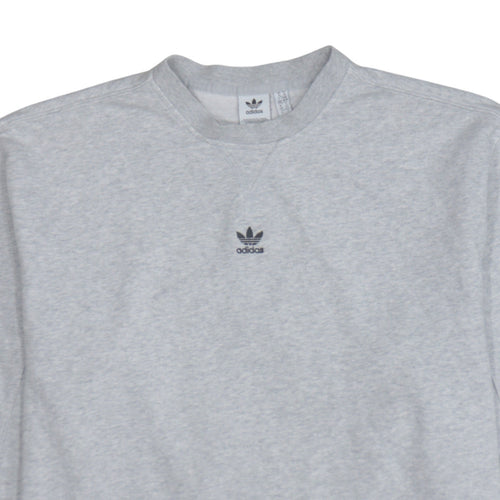 Adidas Women Grey Crew Neck Pullover Sweatshirt Size 14 Regular