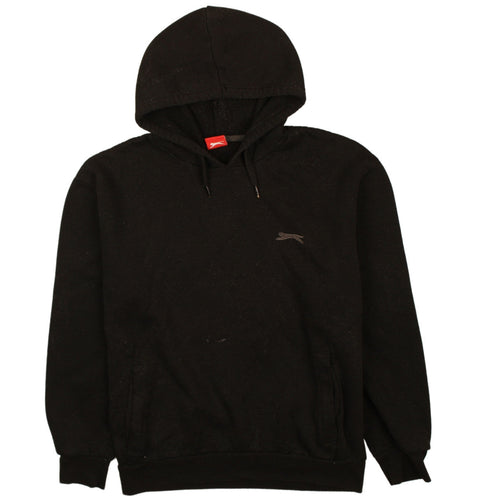 Slazenger Boys Black Pullover Hoodie L Fleece Lined Casual Sweatshirt