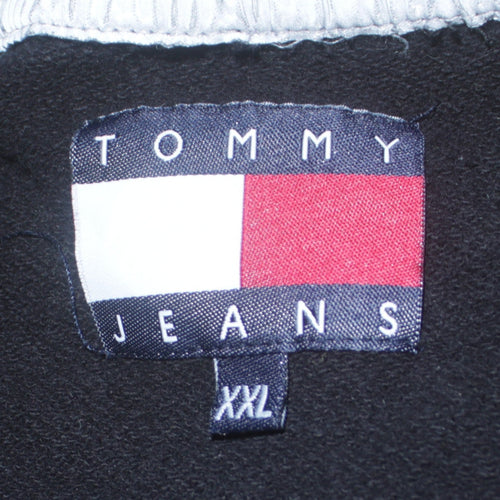 Tommy Jeans Men's Black Embroidered Logo Sweatshirt XXL