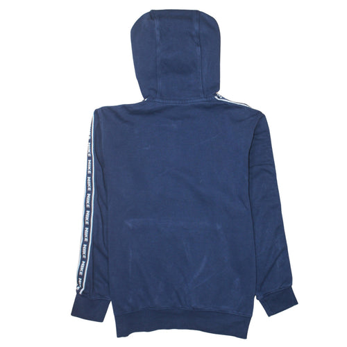 Nike Men’s Blue Pullover Hoodie Small Regular Fit Logo Sweatshirt