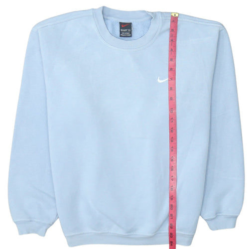 Nike Women Light Blue Crew Neck Pullover Sweatshirt M (8-10)