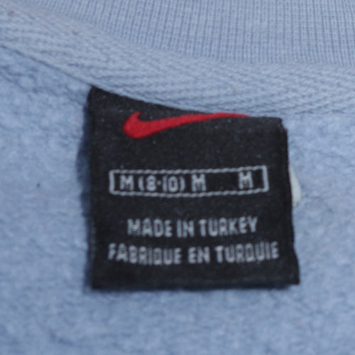 Nike Women Light Blue Crew Neck Pullover Sweatshirt M (8-10)