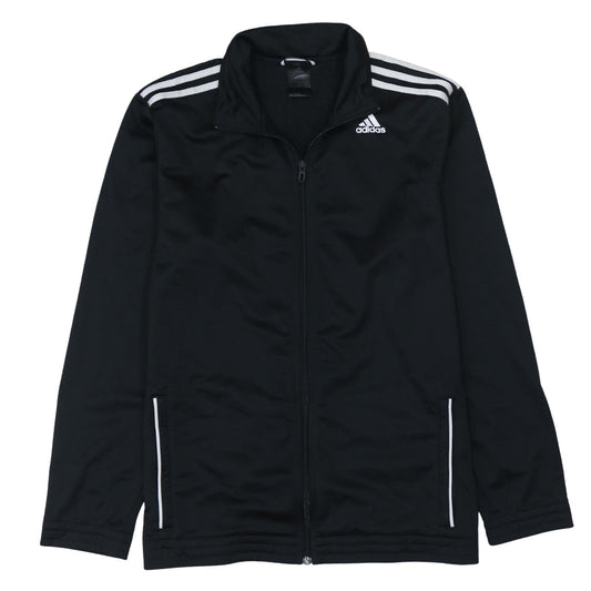 Adidas Men's Black Track Jacket L Full Zip Lightweight Sports Top