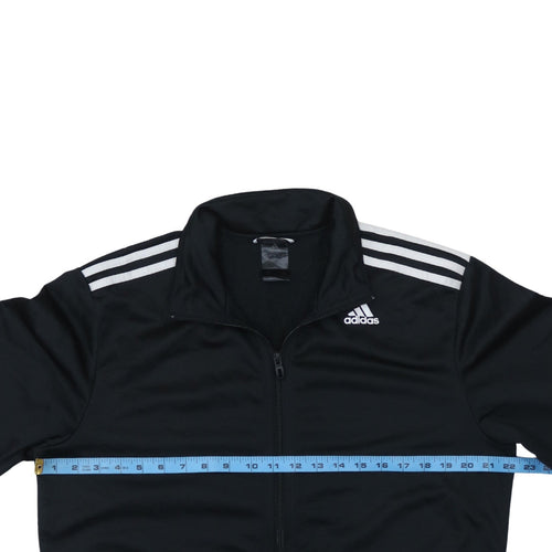 Adidas Men's Black Track Jacket L Full Zip Lightweight Sports Top