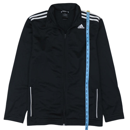 Adidas Men's Black Track Jacket L Full Zip Lightweight Sports Top