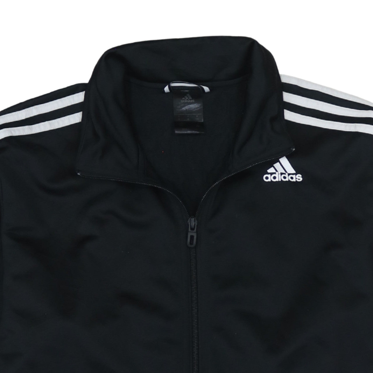 Adidas Men's Black Track Jacket L Full Zip Lightweight Sports Top