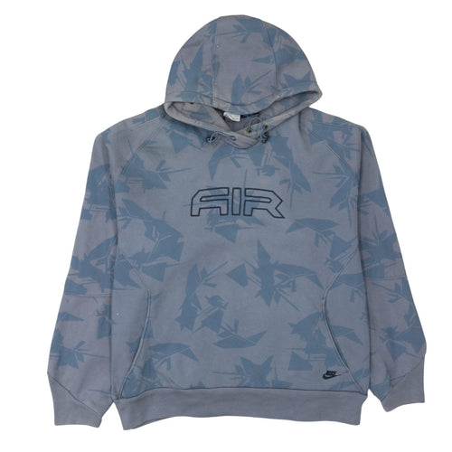 Nike Mens Blue Graphic Print Pullover Hoodie XL